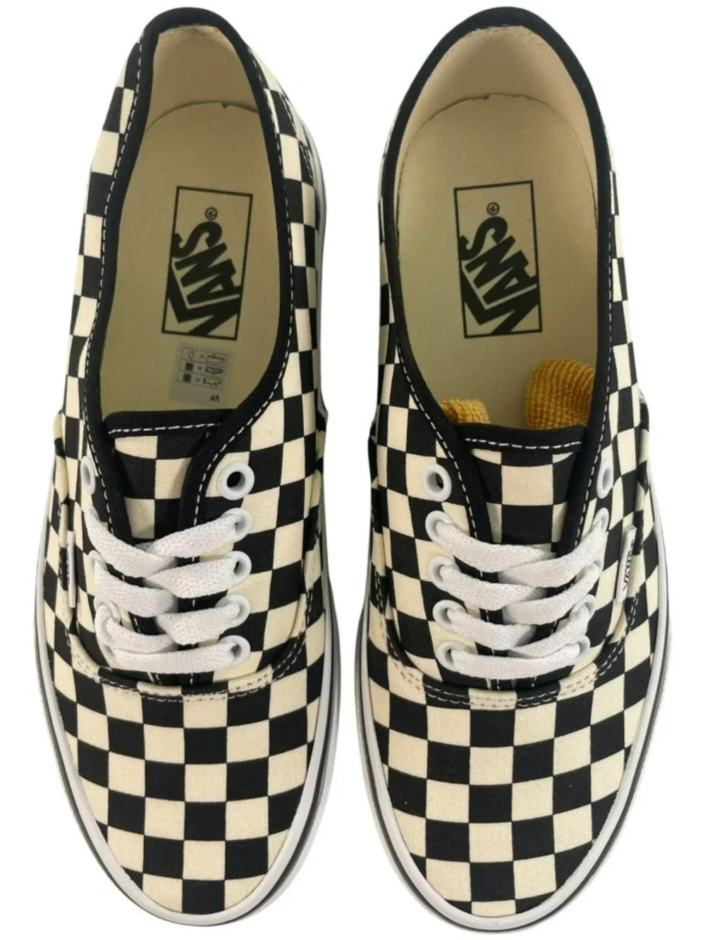 Vans Authentic Primary Check Black/White Canvas Shoes Sz Men’s 7/Women’s 8.5 NEW - Picture 7 of 11